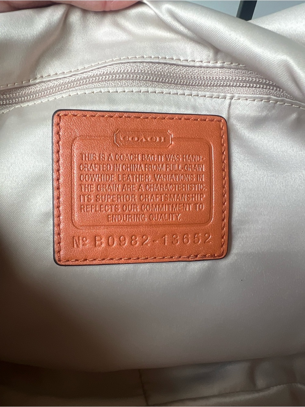 Coach Ali Leather Hobo Bag In The Color Tangerine Style 13652 - Picture 2 of 15